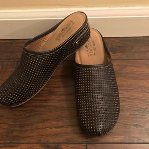 Italian leather clogs